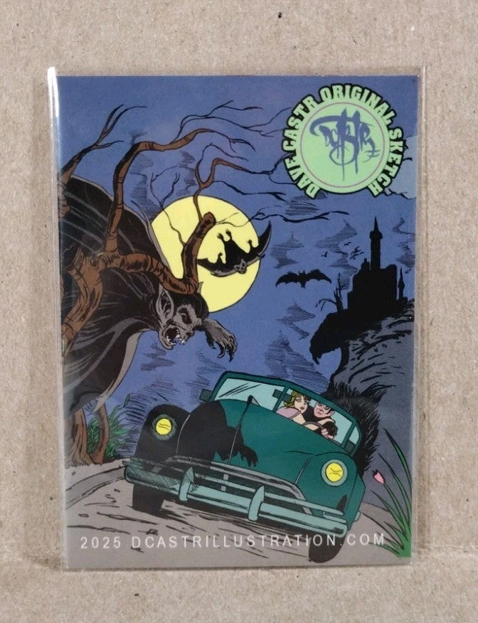 Dave Castr Crusin (2025) OAC Sketch Card W Original DC Comic Etrigan Demon Art