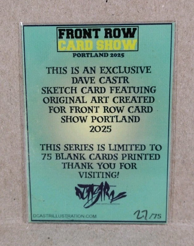 DCastr (2025) Front Row Show Exclusive Sketch Card W Original Nightcrawler Art