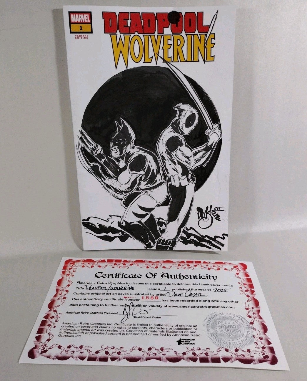 Deadpool Wolverine #1 (2025) Marvel Sketch Variant With Original Dave Castr Art