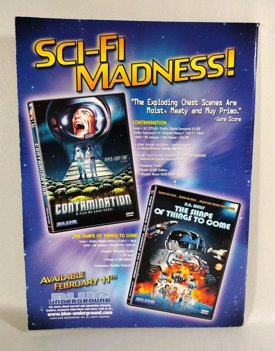 FANGORIA Magazine #220 (2003) Darkness Falls Jeepers Creepers 2 Dream Catcher NM