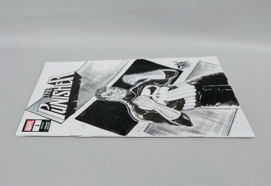 The Punisher #1 (2018) Blank Cover Variant Comic W Original Art ARG COA #259