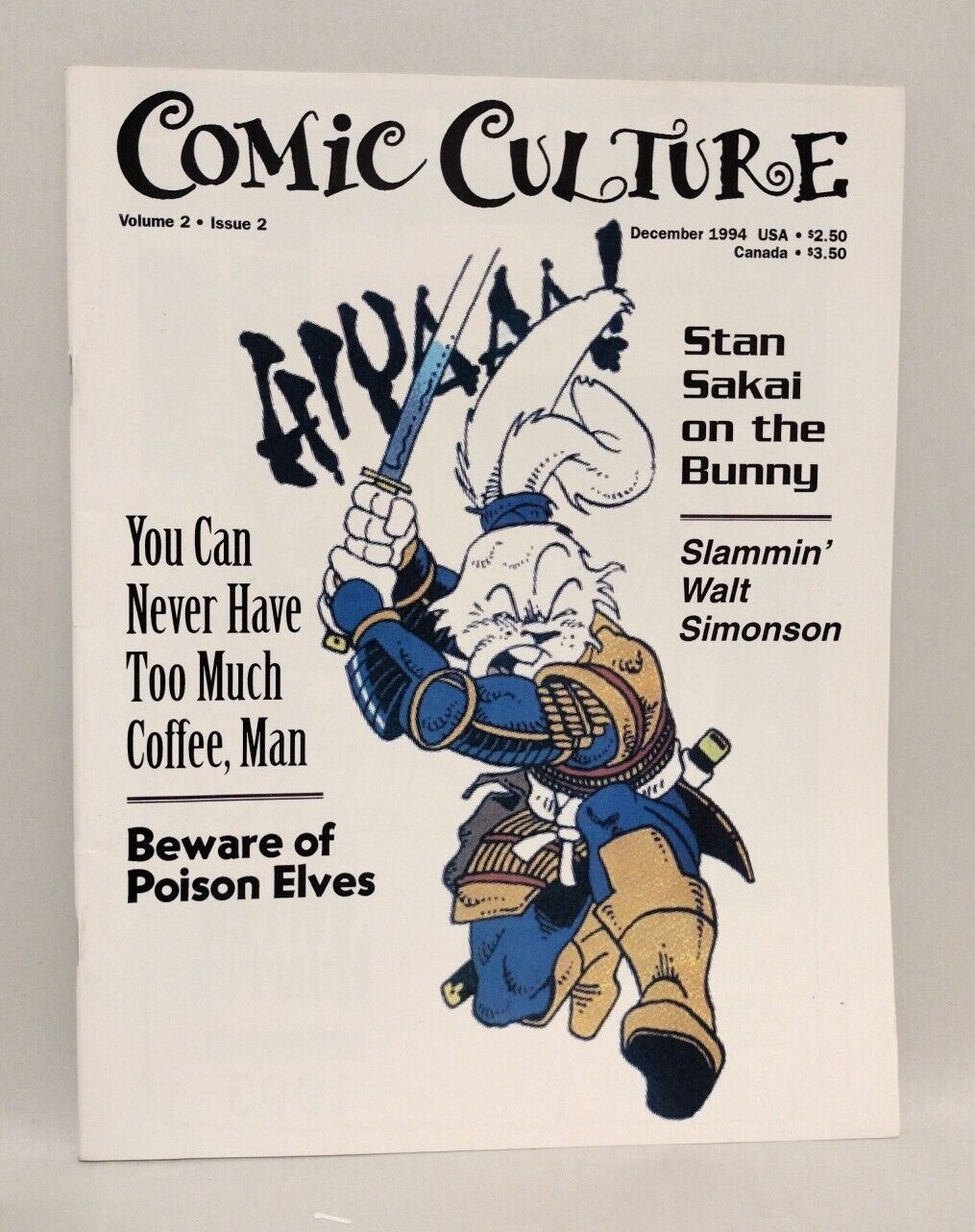 Comic Culture v2 #2 (1994) Comic Magazine Stan Sakai Usagi Yojimbo Walt Simonson