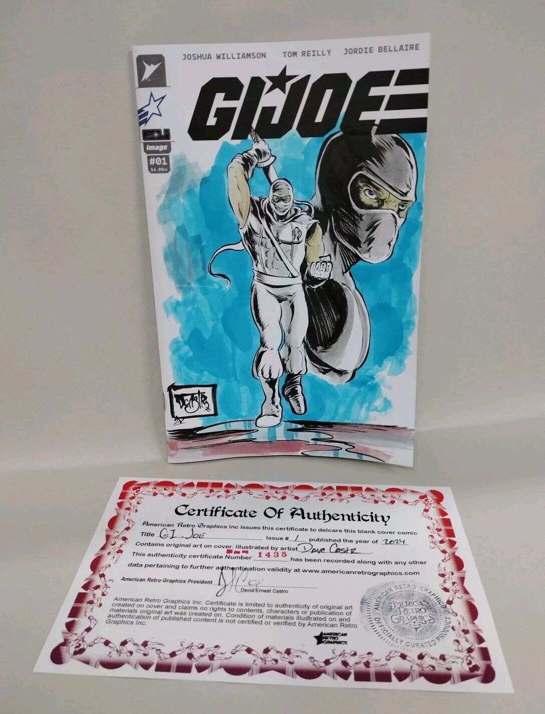 GI Joe 1 (2024) Image Sketch Cover Var Comic W Original DCastr Stormshadow Art