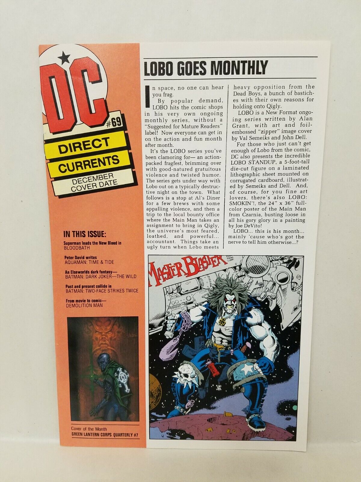 DC Currents (1994) Comic Previews #69 70 71 72 Swap Thing Lobo Sandman Milestone