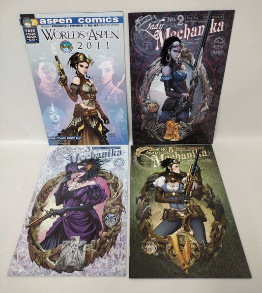 Lady Mechanika (2011) Aspen Comic Lot #2 3 5 FCBD Joe Benitez