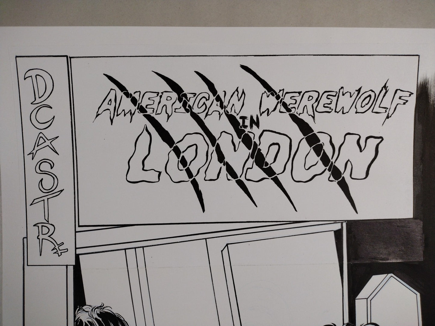 American Werewolf In London #2 (2025) Faux Comic Cover Original + Color DCastr