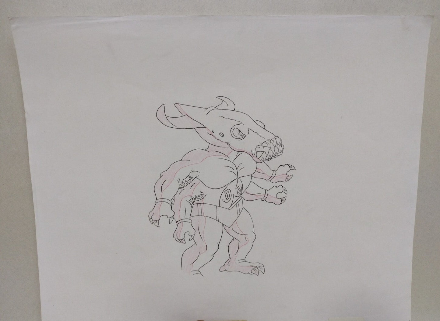 Street Sharks (1996) Original Animation Production Cel Killamari W Underdrawing 