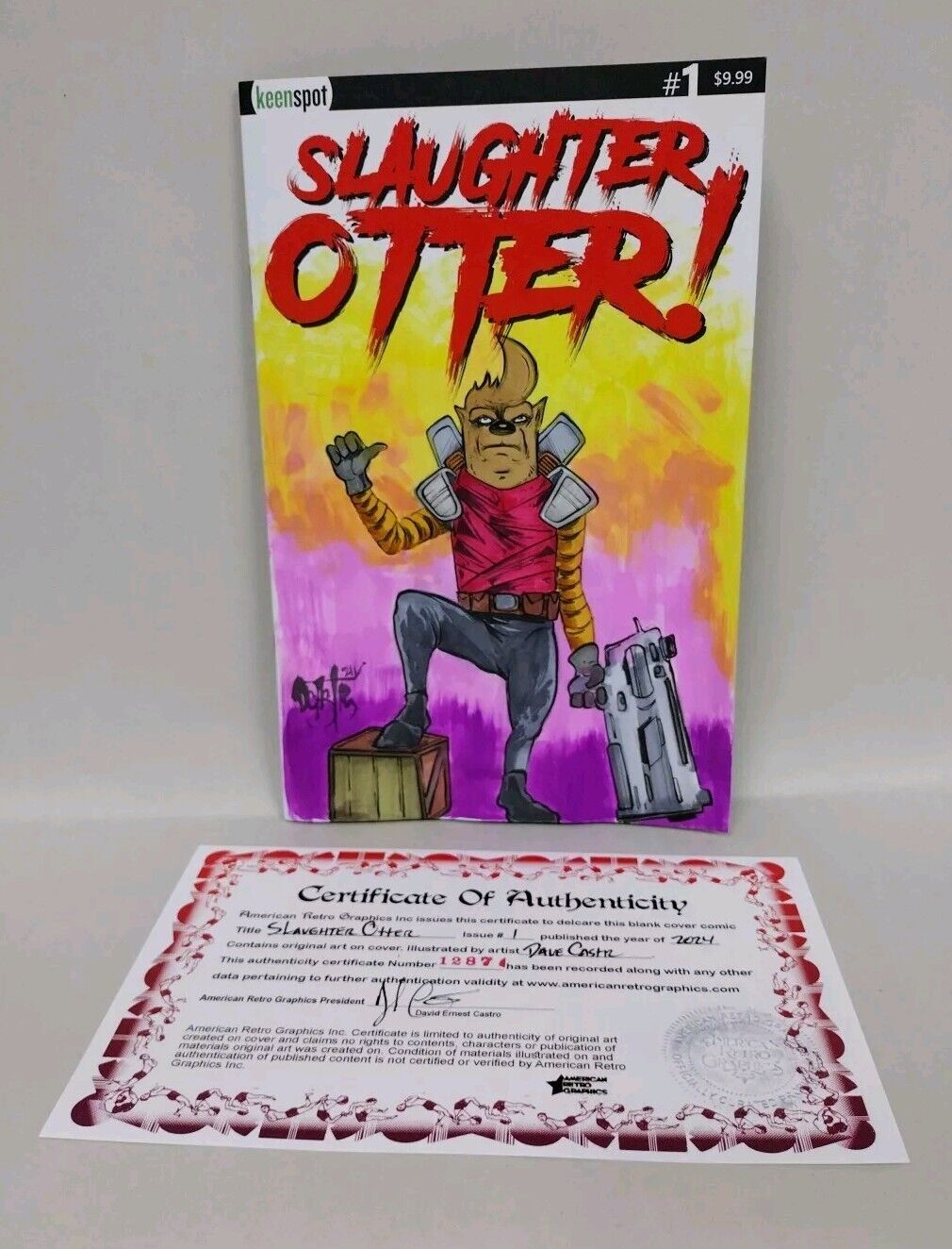 Slaughter Otter #1 (2024) Keenspot Comic Sketch Cover Var W Original DCastr Art