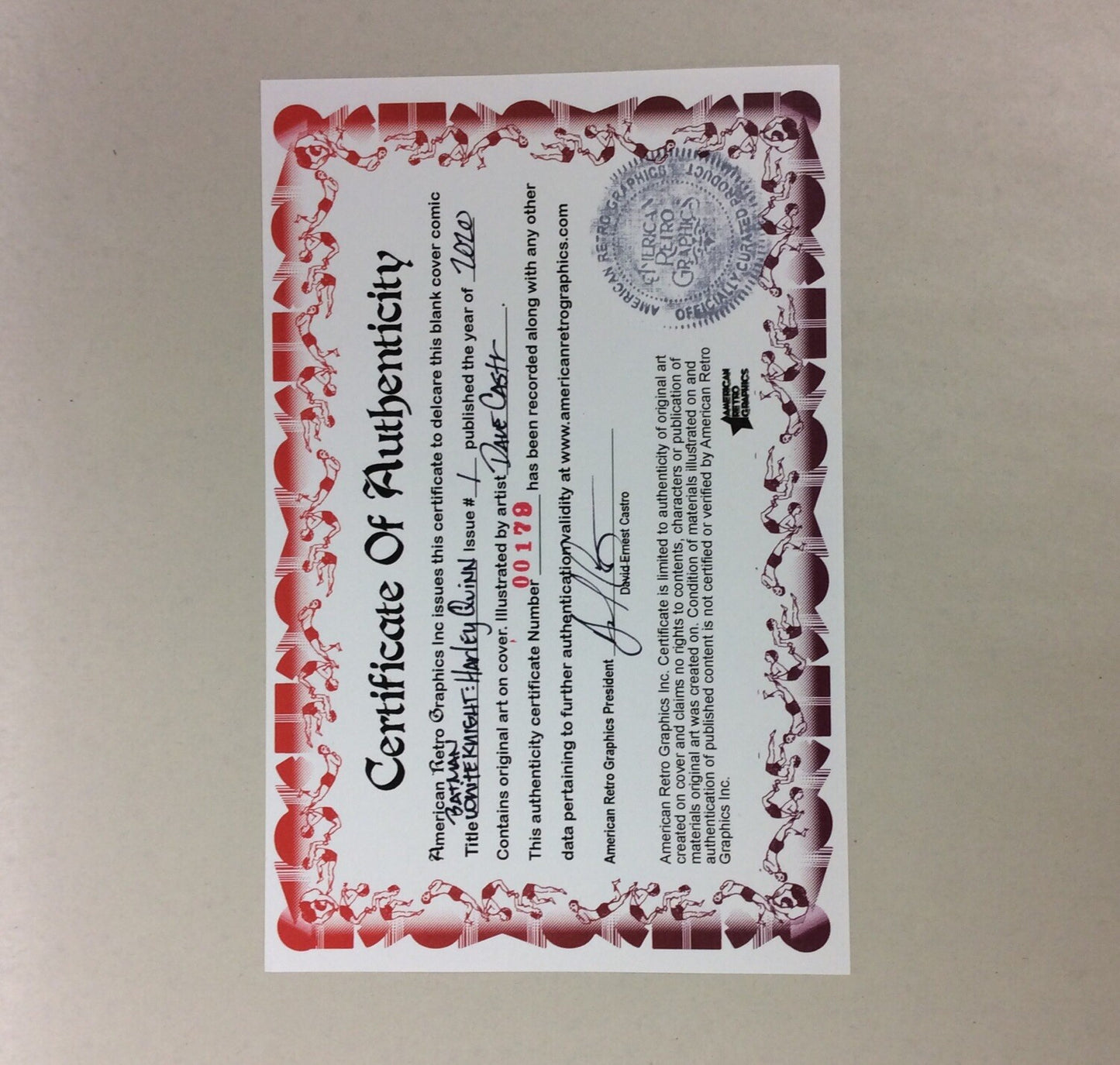 Batman White Knight Harley Quinn # 1 Sketch Cvr Var Comic W Original DCastr Art 