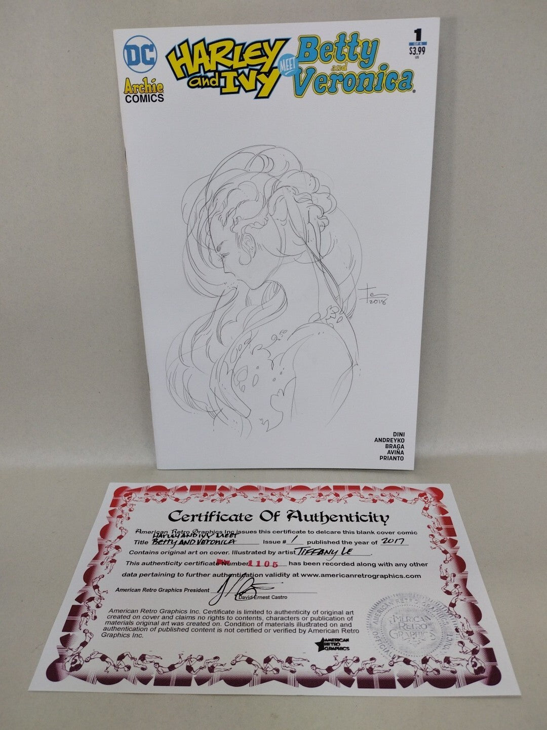 Harley Ivy Meet Betty Veronica #1 (2017) DC Comic Sketch Cover W Original Art