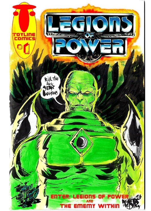 Legions Of Power #1 Action Figure Comic Sketch Variant W Original Dave Castr Art