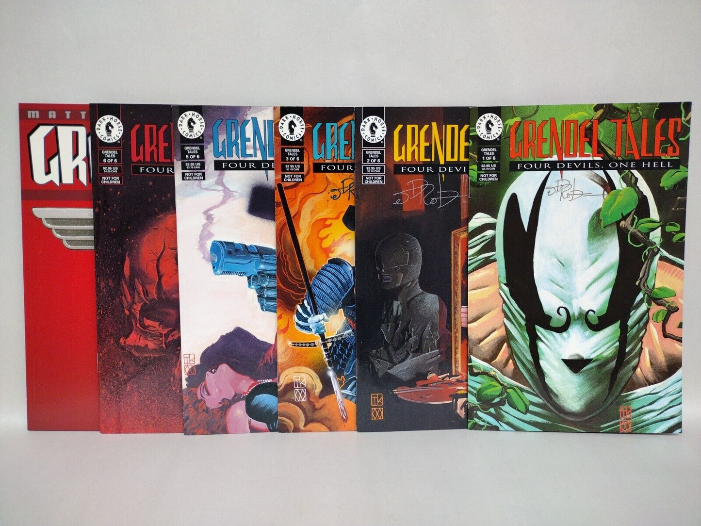 Grendel Four Devils One Hell (1993) Comic Lot #1 2 3 5 6 Signed + Cycle One Shot