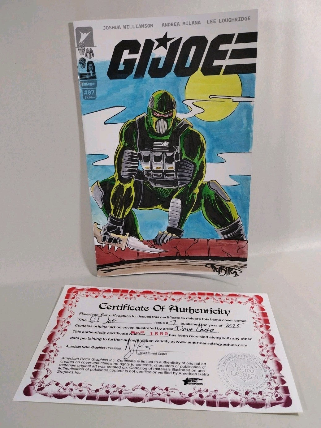 GI Joe #7 (2025) Image Sketch Cover Var Comic W Original DCastr Beach Head Art