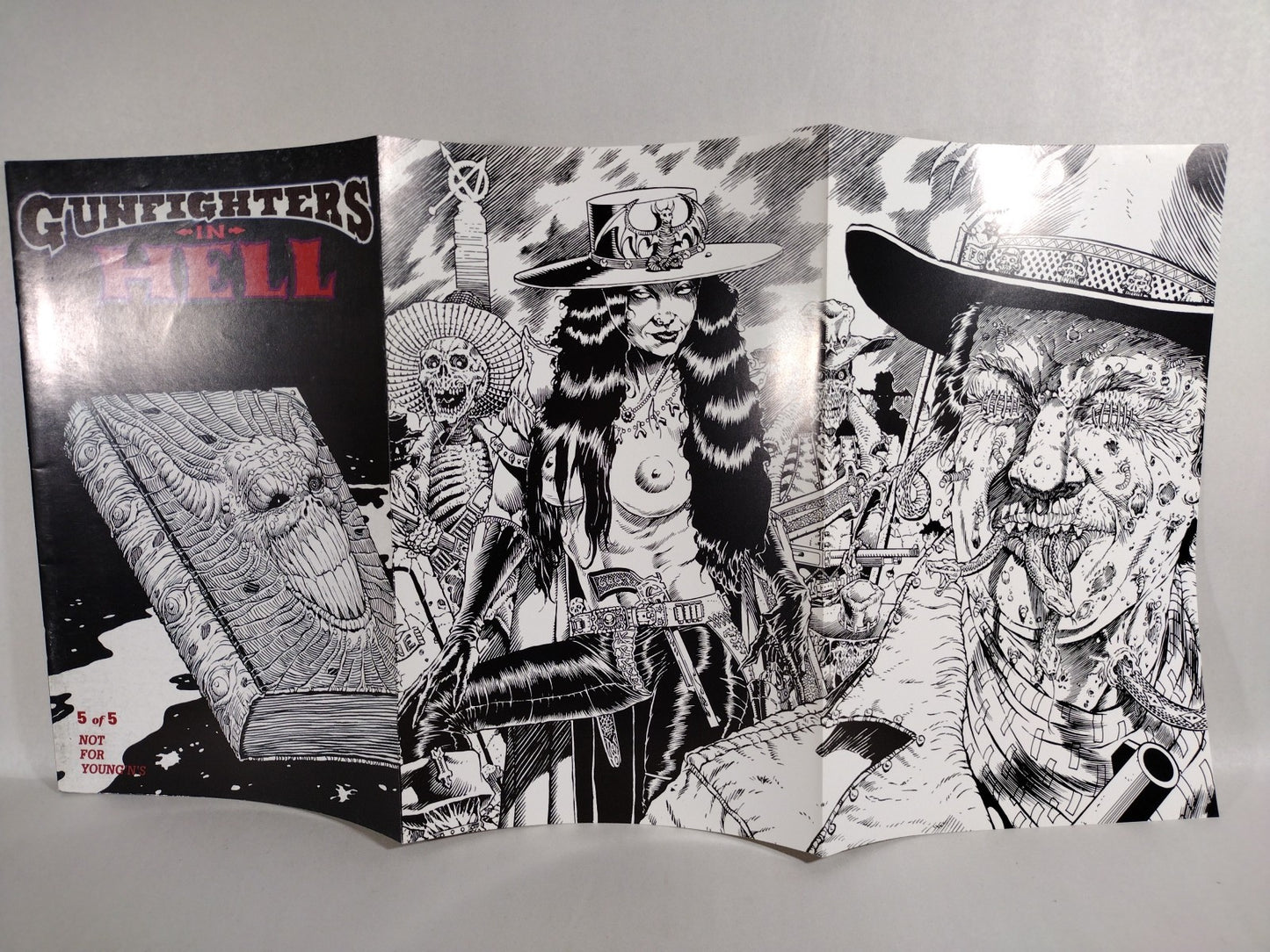 Gunfighters In Hell (1993) Rebel Studios Joe Vigil Comic Lot Set #1 2 4 5