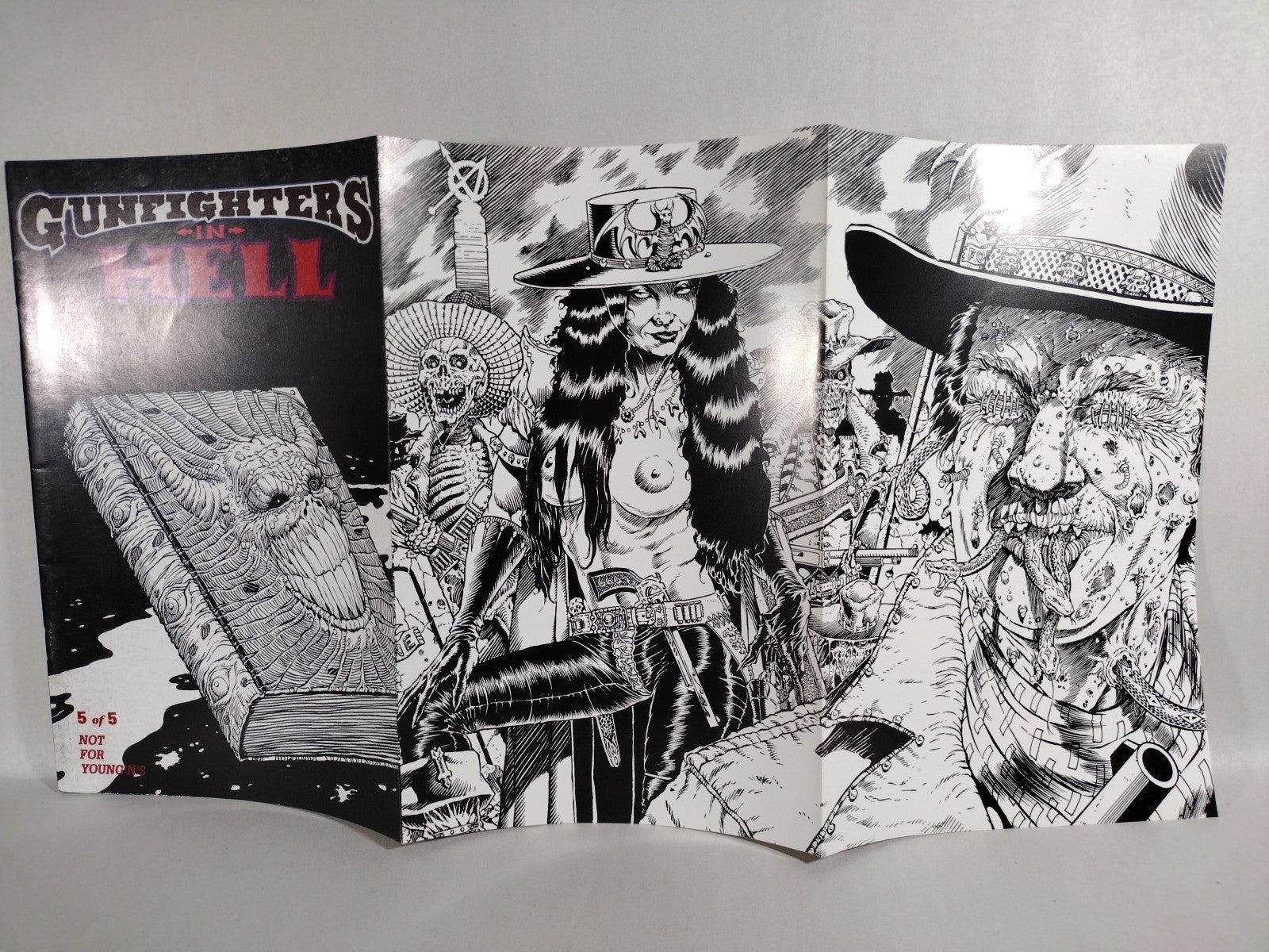 Gunfighters In Hell (1993) Rebel Studios Joe Vigil Comic Lot Set #1 2 4 5