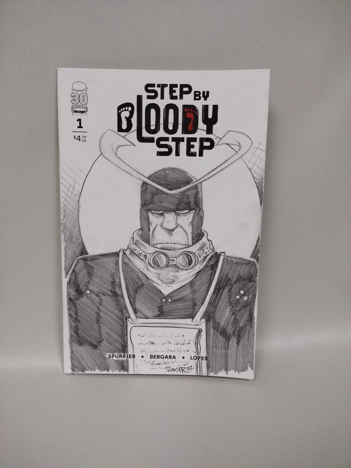 Step by Bloody Step #1 Blank Cover Variant w Original Art Dcastr 