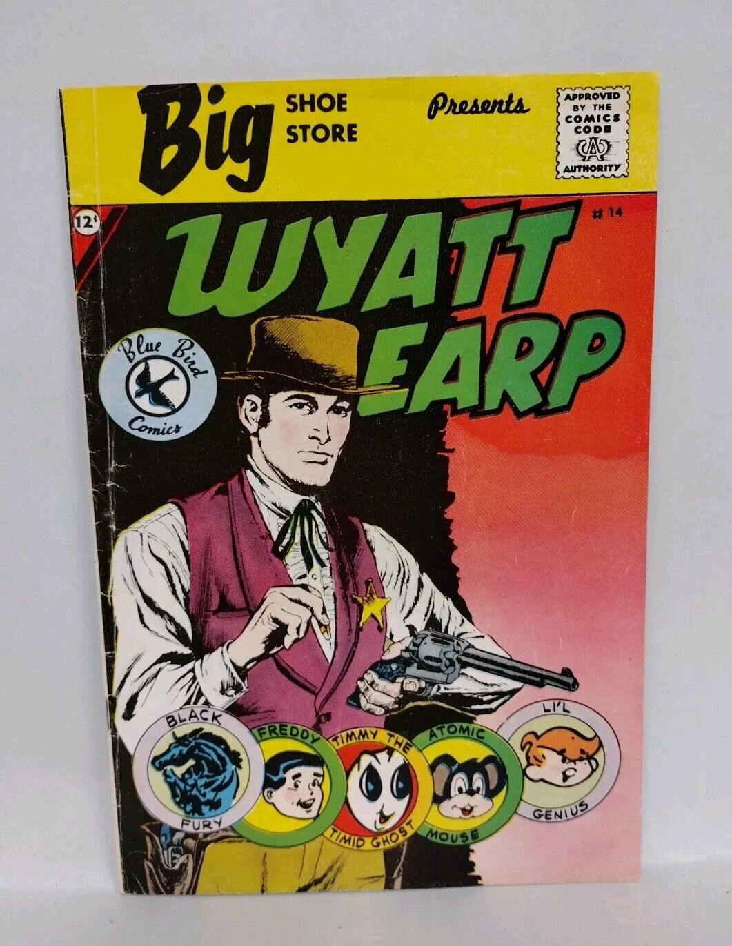 BLUE BIRD COMICS #14 WYATT EARP (1962) Charlton Comic Big Shoe Store Giveaway