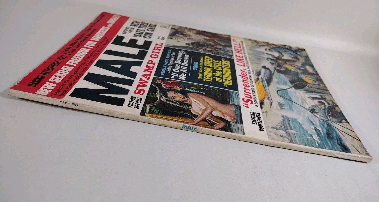 Male Magazine (May 1969) Vol 19 #5 Swamp Girl Sexual Freedom Surrender Like Hell