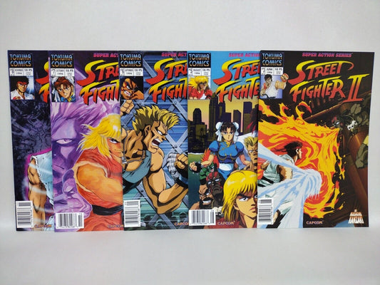 Street Fighter 2 (1994) Tokuma Comic Lot Set #3 5 6 7 8 Masaomi Kanzaki