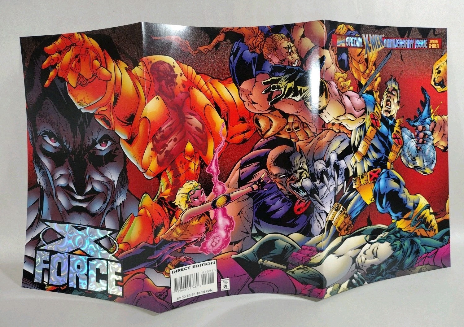 X-Force #50 (1995) X-Men Anniversary Marvel Prism Logo Comic Set Liefeld Variant