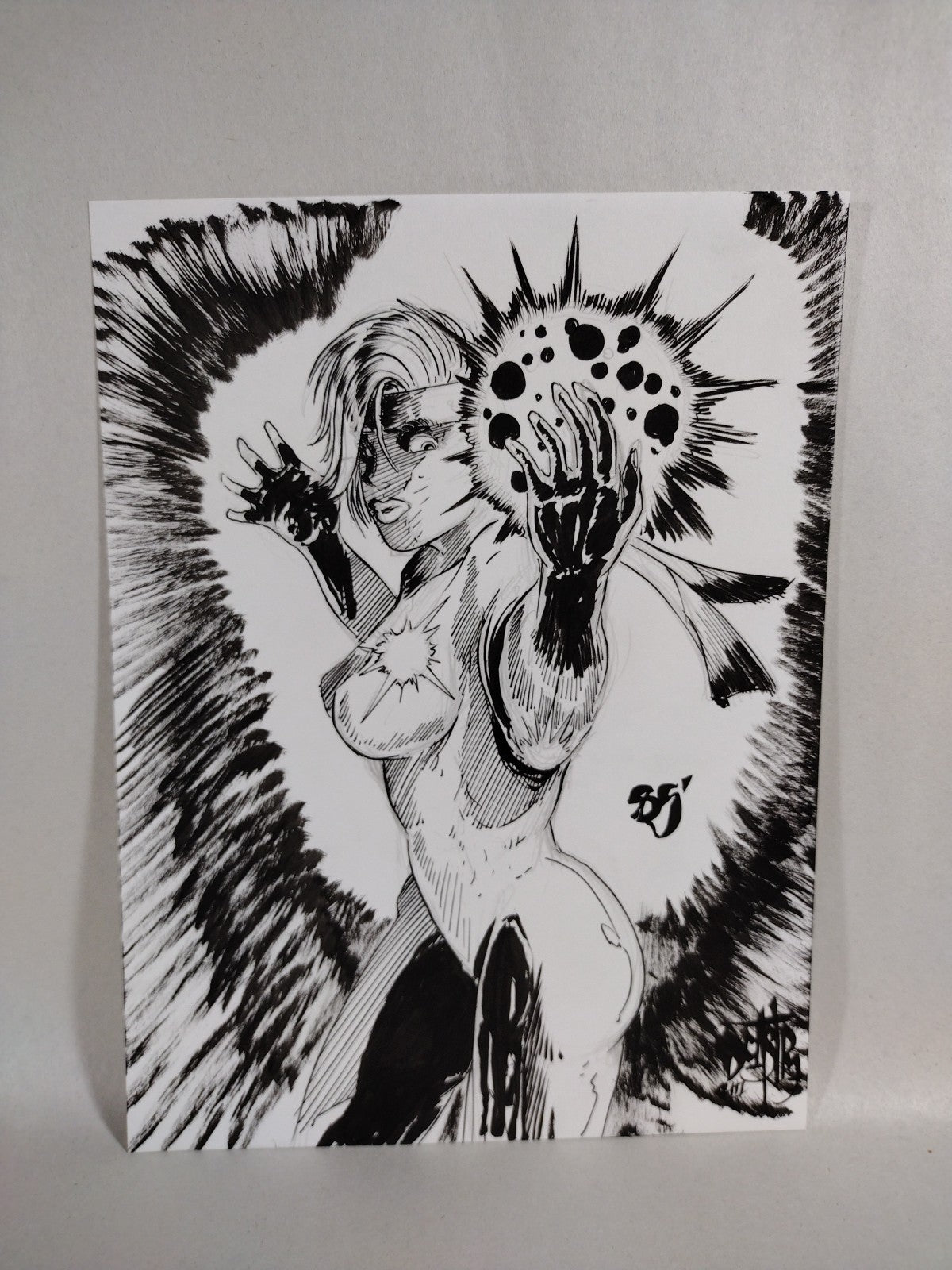 Dazzler ‘85 (2023) Original 6 X 8" Dave Castr Original Comic Illustration W COA