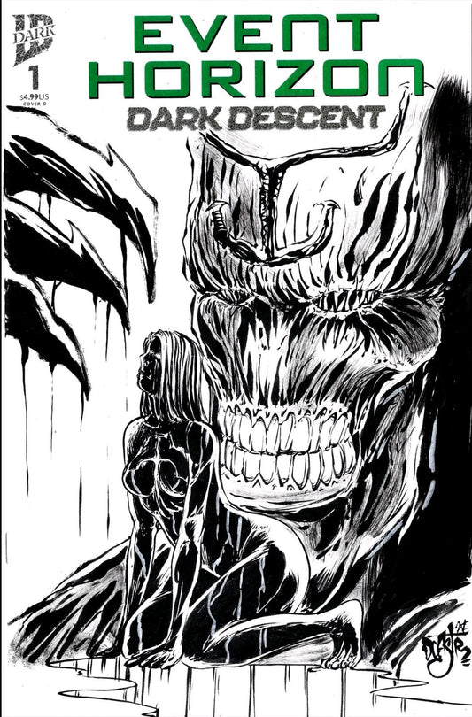 Event Horizon Dark Descent 1 (2025) IDW Sketch Cover Comic W Original DCastr Art