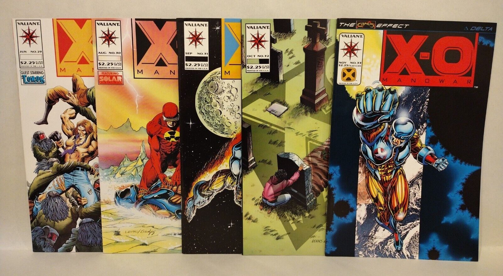 X-O Manowar (1994) Valiant Comic Run Lot Set #29 30 31 32 33 Solar Turok VF-NM