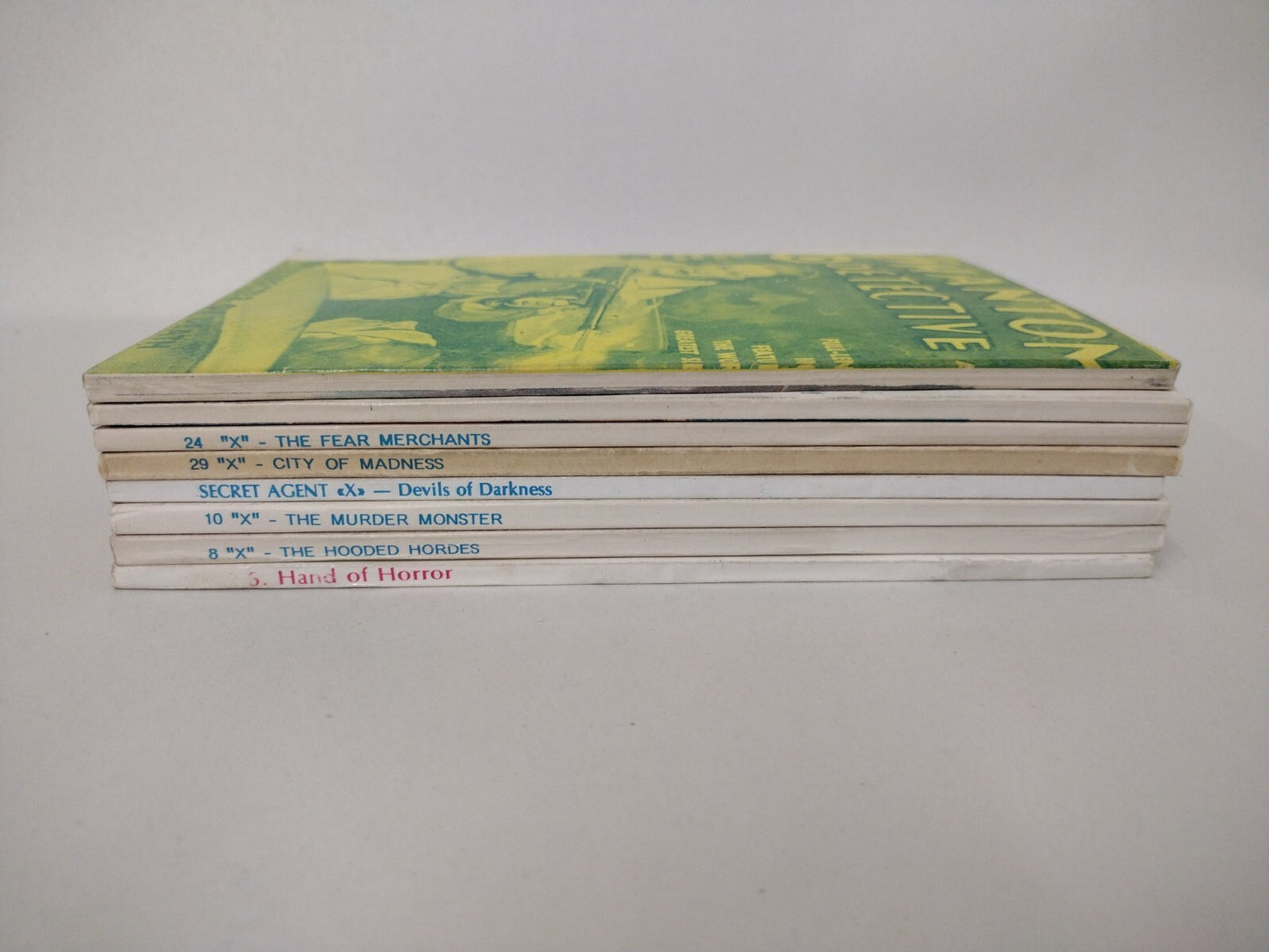 Secret Agent X Pulp Digest Novel Lot Of 8 Jim Hanos Limited Athens Reprints 