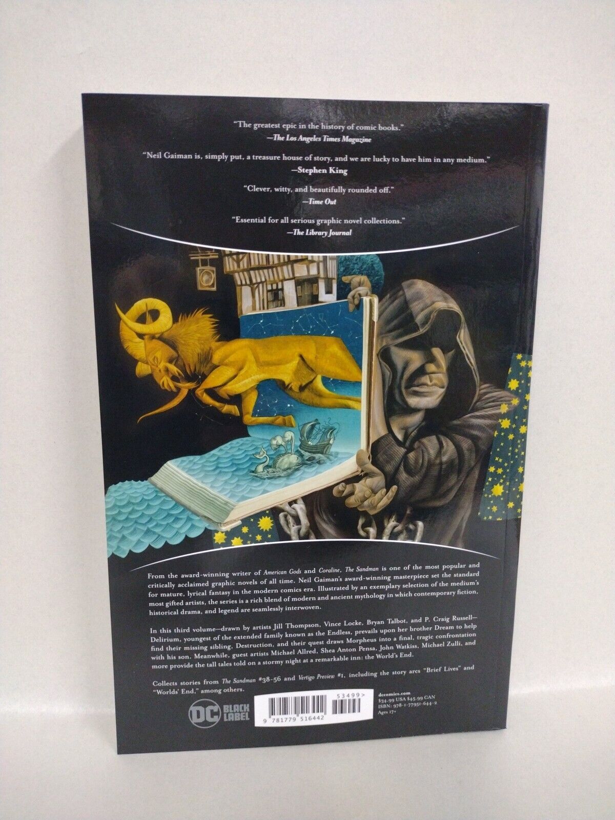 SANDMAN Book 3 (2022) DC Comics Black Label TPB SC Collects #38-56 Gaiman New