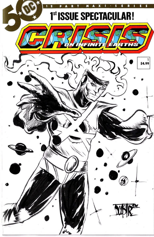 Crisis On Infinite Earths #1 (2024) DC Comic Variant Sketch Cover W Original Art