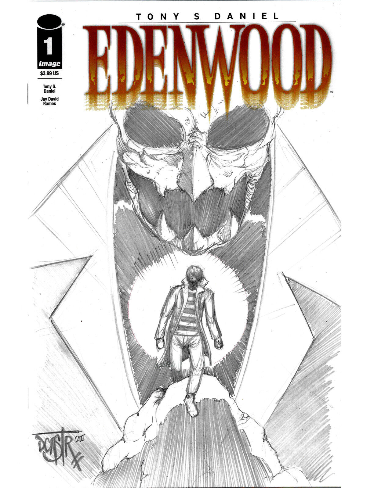 Tony Daniel's EDENWOOD #1 (2023) Image Comic Sketch Variant Cover W Original Art