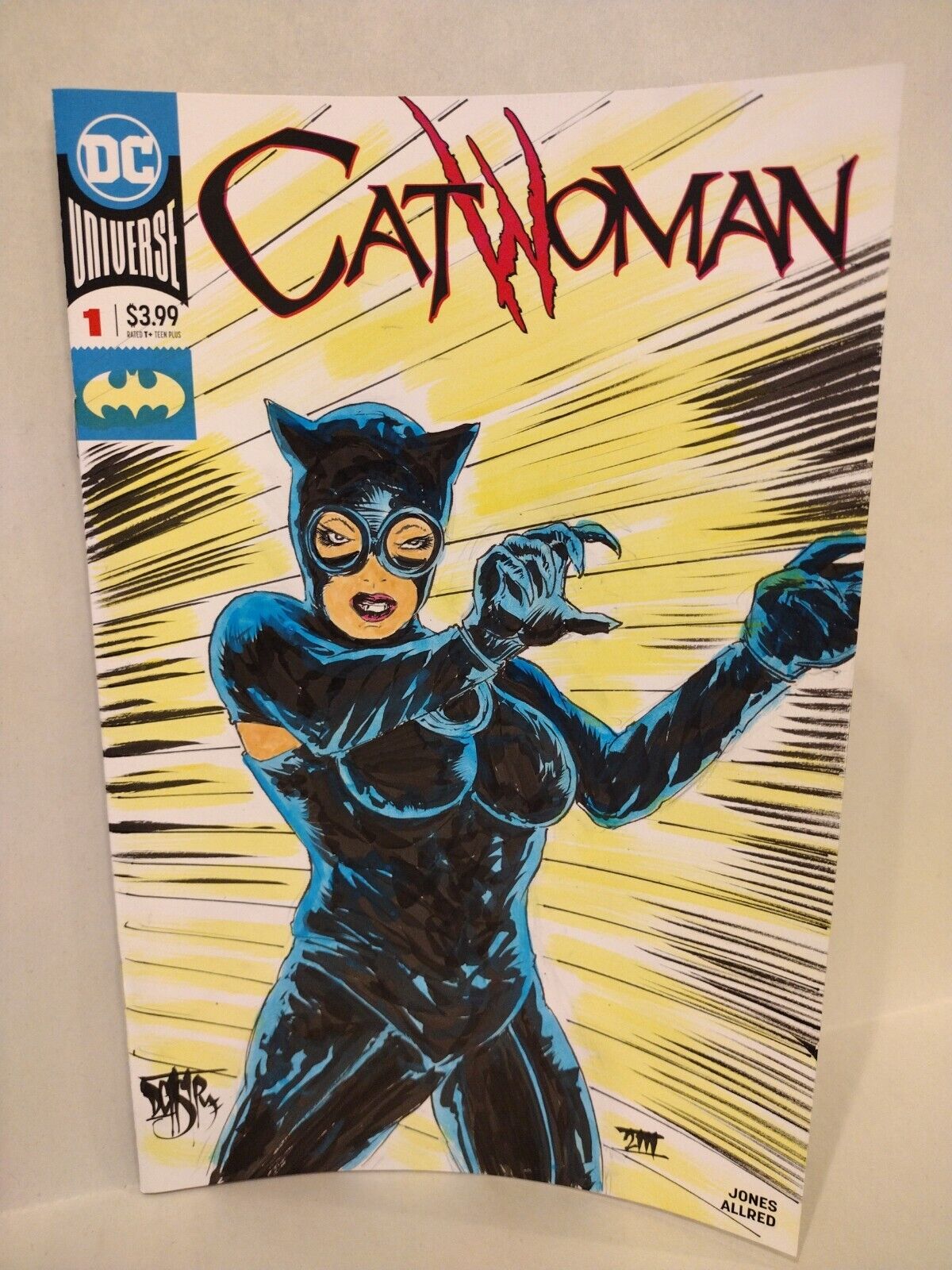 Catwoman #1 (2018) Blank Cover Variant DC Comic w Original DCastr Art ARG COA