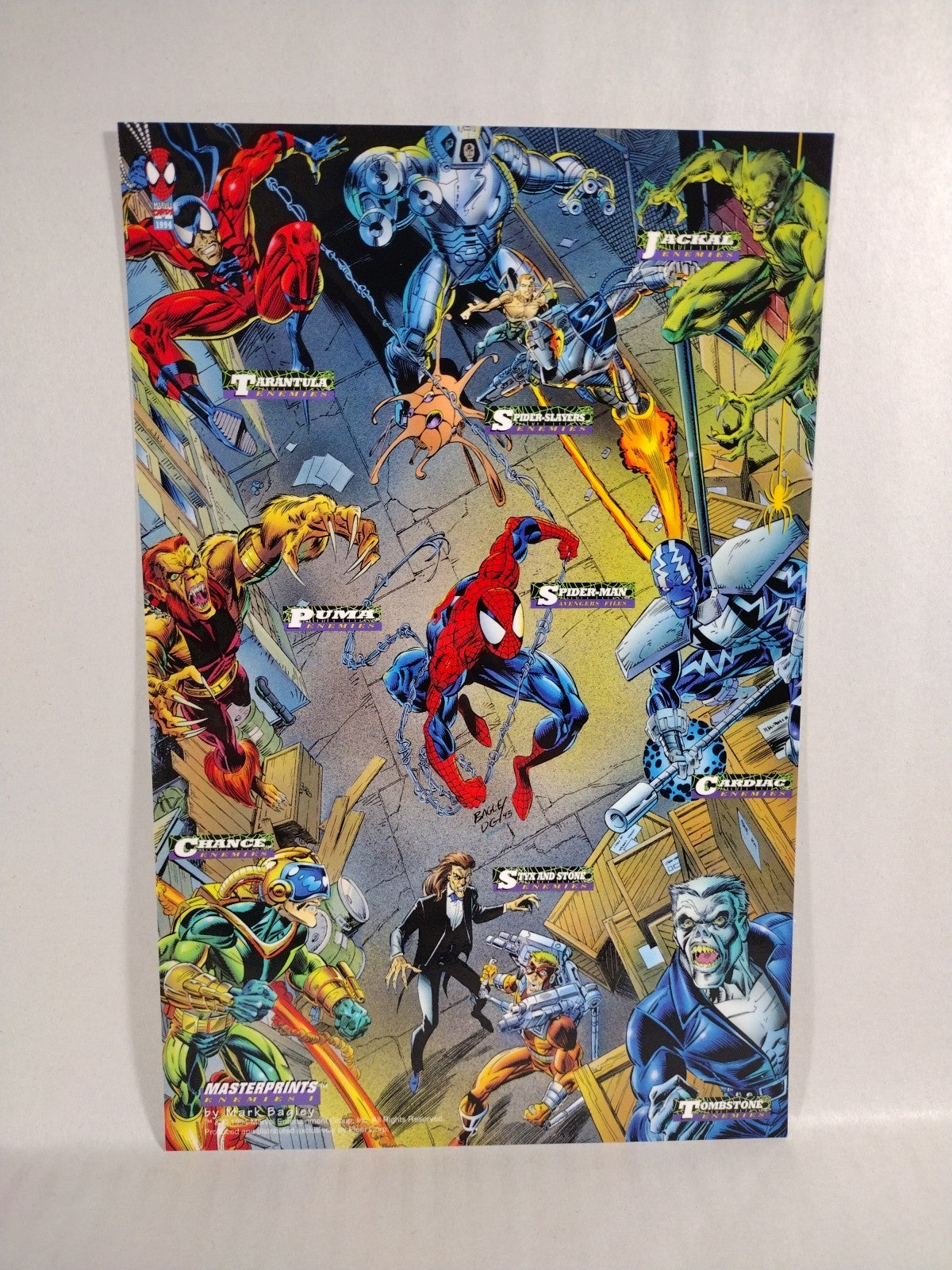 Marvel Master Prints (1994) Complete Fleer Uncut 9 Card Set Mark Bagley