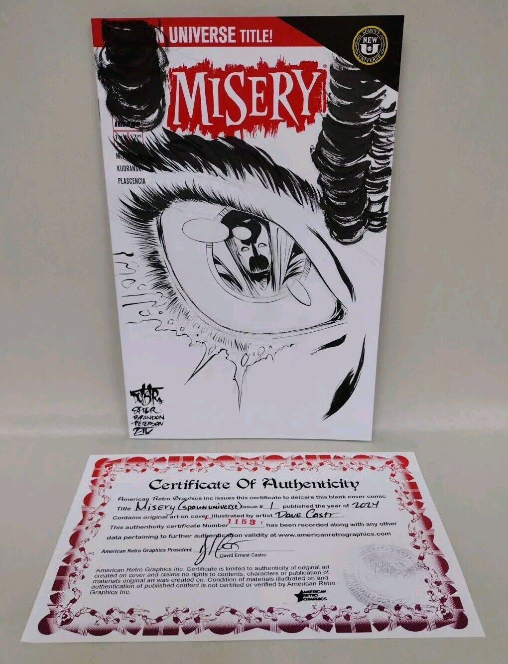 Misery 1 (2024) Image Comic Sketch Cover Variant W Original Cyan Dave Castr Art