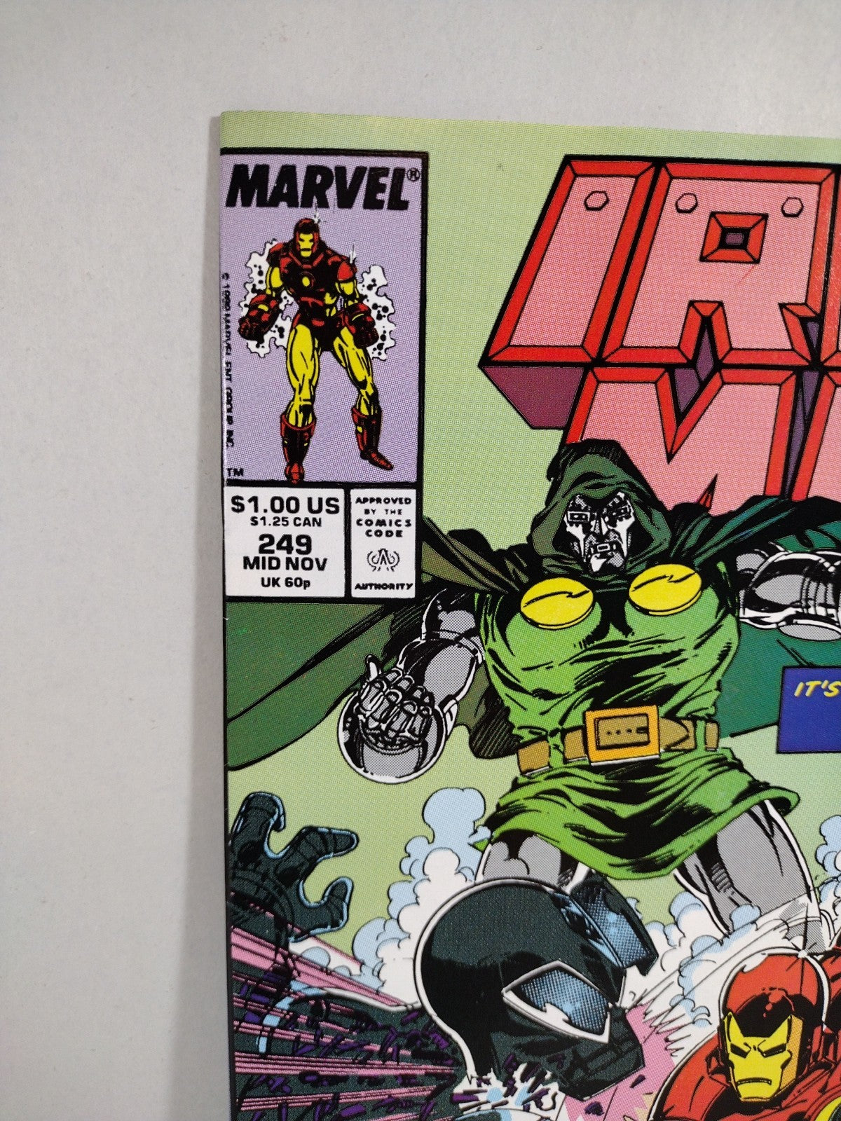 Iron Man (1989) Marvel Comic Lot #249 & 250 Vs Dr Doom Pt 1-2 VF-NM