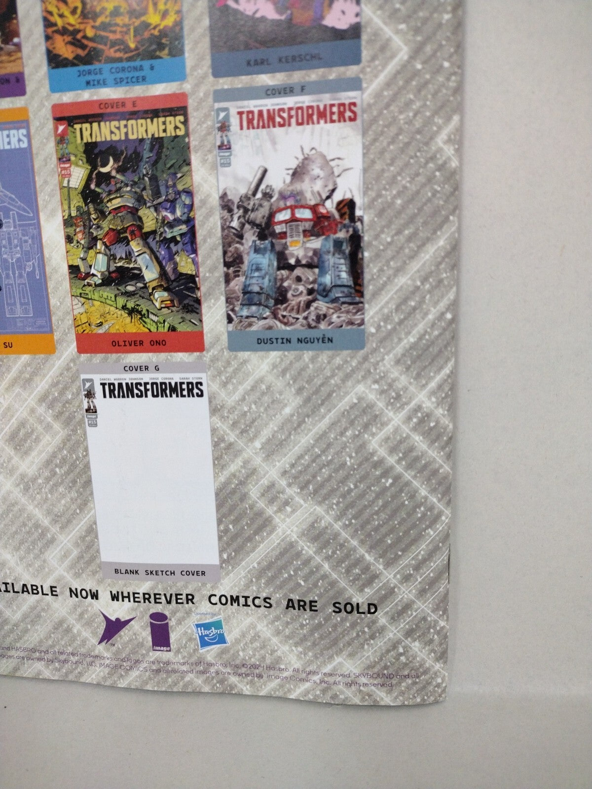 Transformers 15 (2024) Image Skybound Variant Cover C 1:10 Karl Kerschl Comic NM