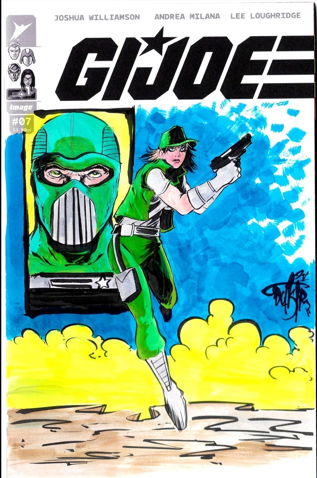 GI Joe #7 Image 2025 Sketch Cover Variant Comic W Original DCastr Lady Jaye Art