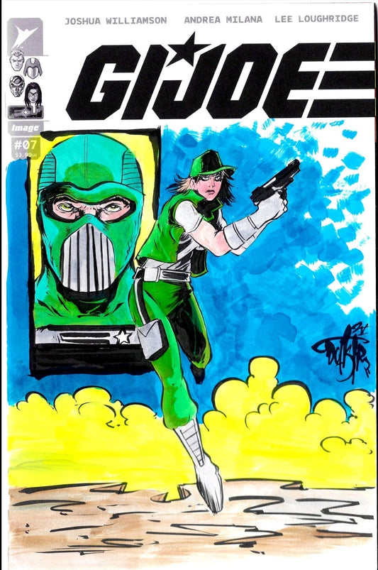 GI Joe #7 Image 2025 Sketch Cover Variant Comic W Original DCastr Lady Jaye Art