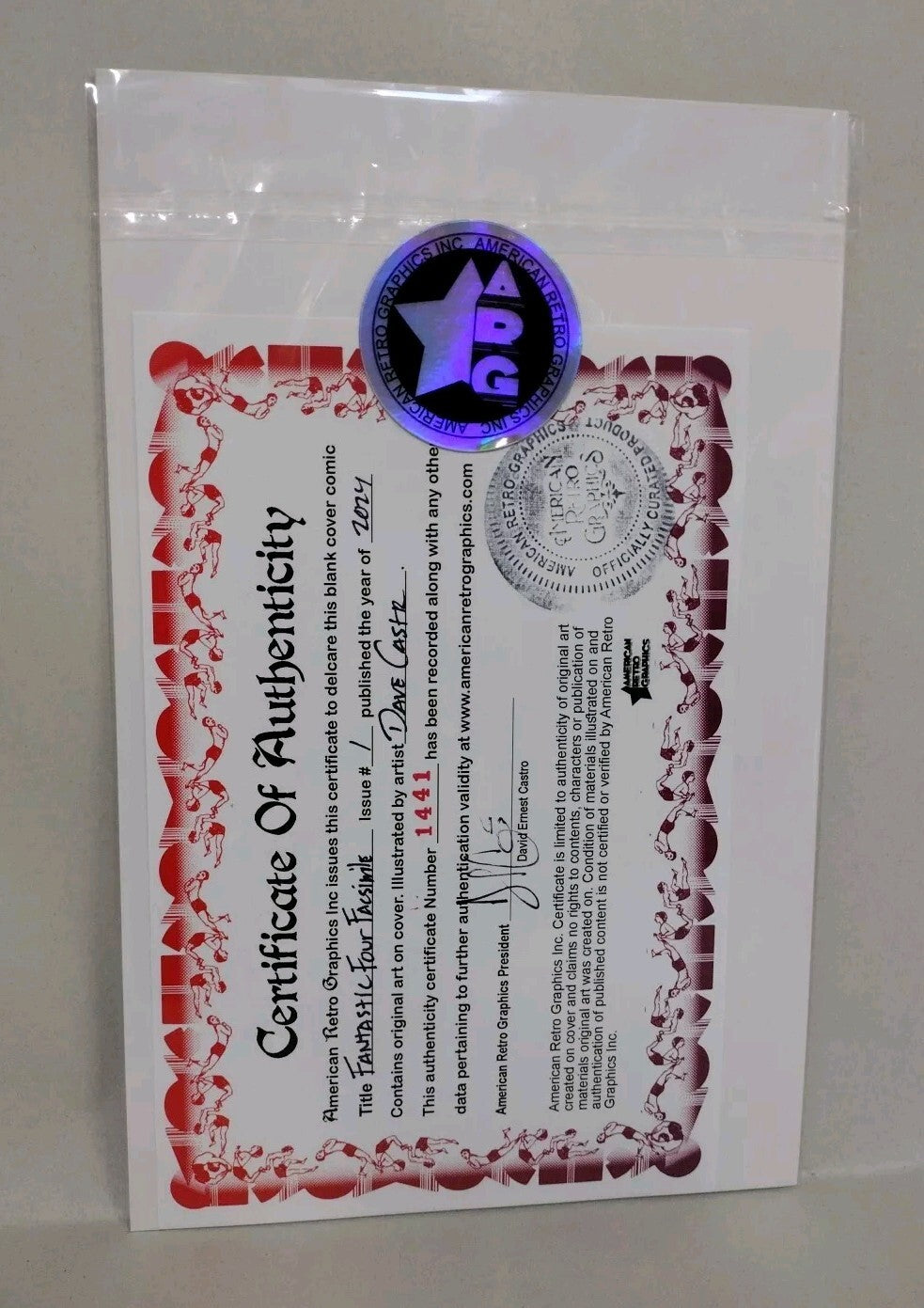 Fantastic Four 1 Marvel Comic 2025 Facsimile Sketch Cover W Original DCastr Art