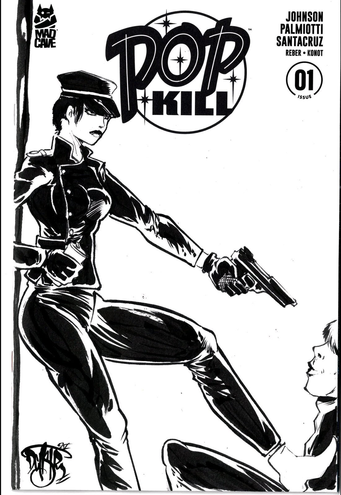 Pop Kill #1 (2025) Massive Sketch Variant Cover Comic W Original Dave Castr Art