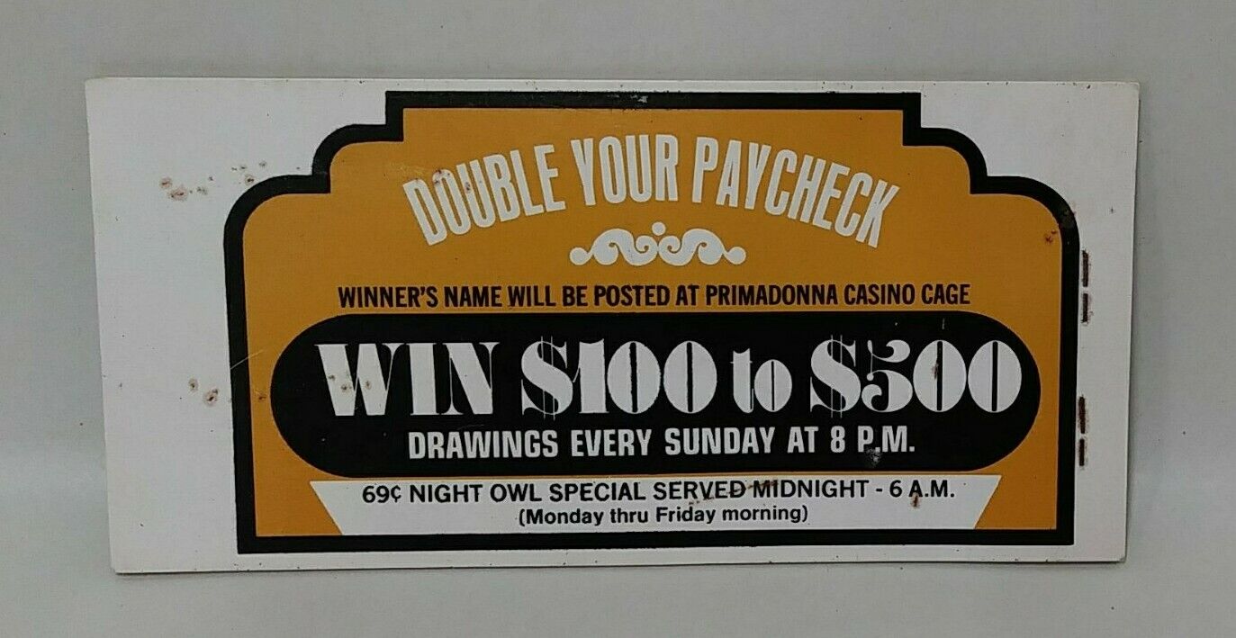 Vintage Del Webb's PRIMADONNA Casino Coupon Book Complete Reno Nevada