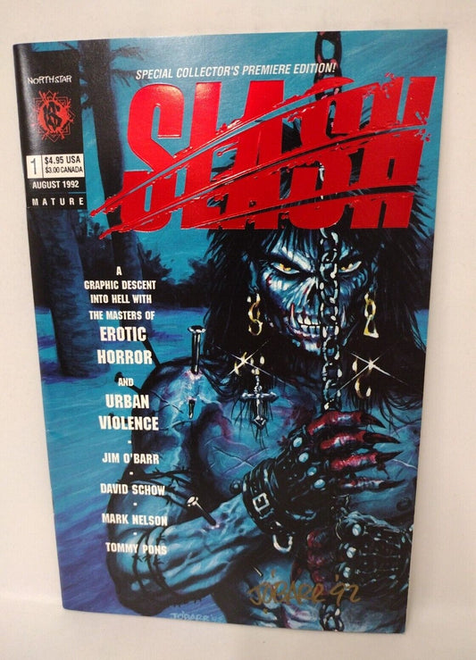 Slash #1 (1991) Red Foil Variant Arpad Northstar Comic Signed James O'Barr NM