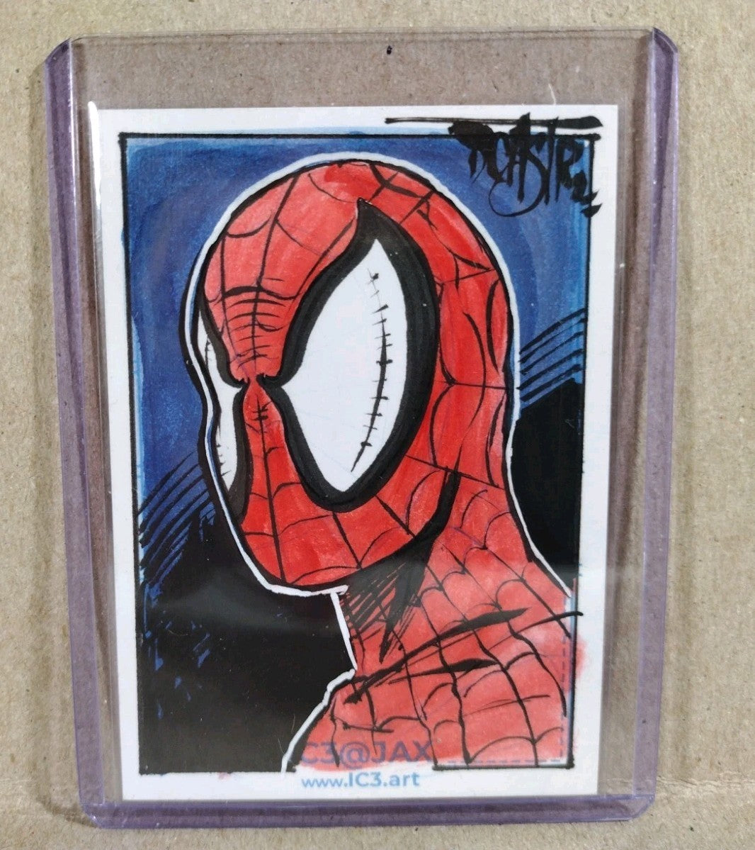 CAF IC3 (2026) JAX Convention Sketch Card W Original Dave Castr Spider-Man Art