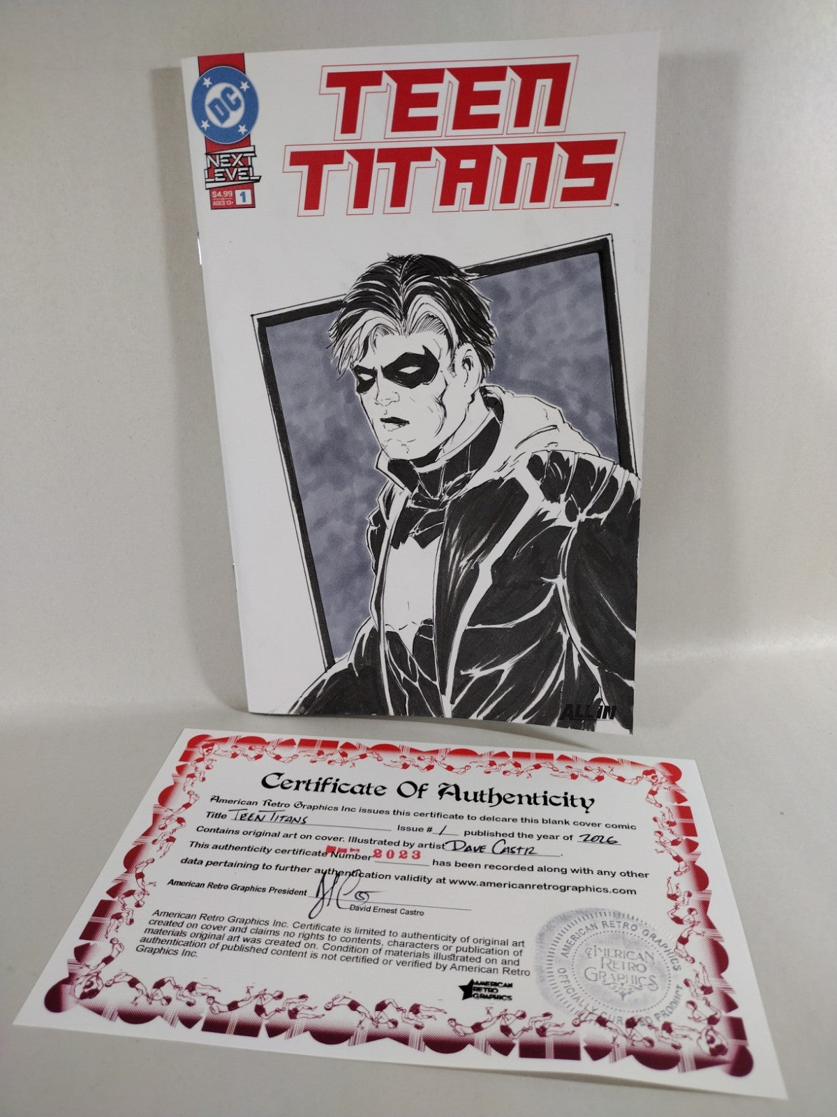 Teen Titans #1 (2026) DC Comic Sketch Cover W Original Dave Castr Red Hood Art