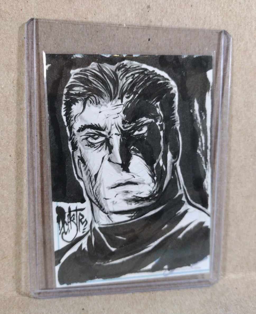 Dave Castr Crusin (2025) OAC Sketch Card W Original Marvel Punisher Art ACEO