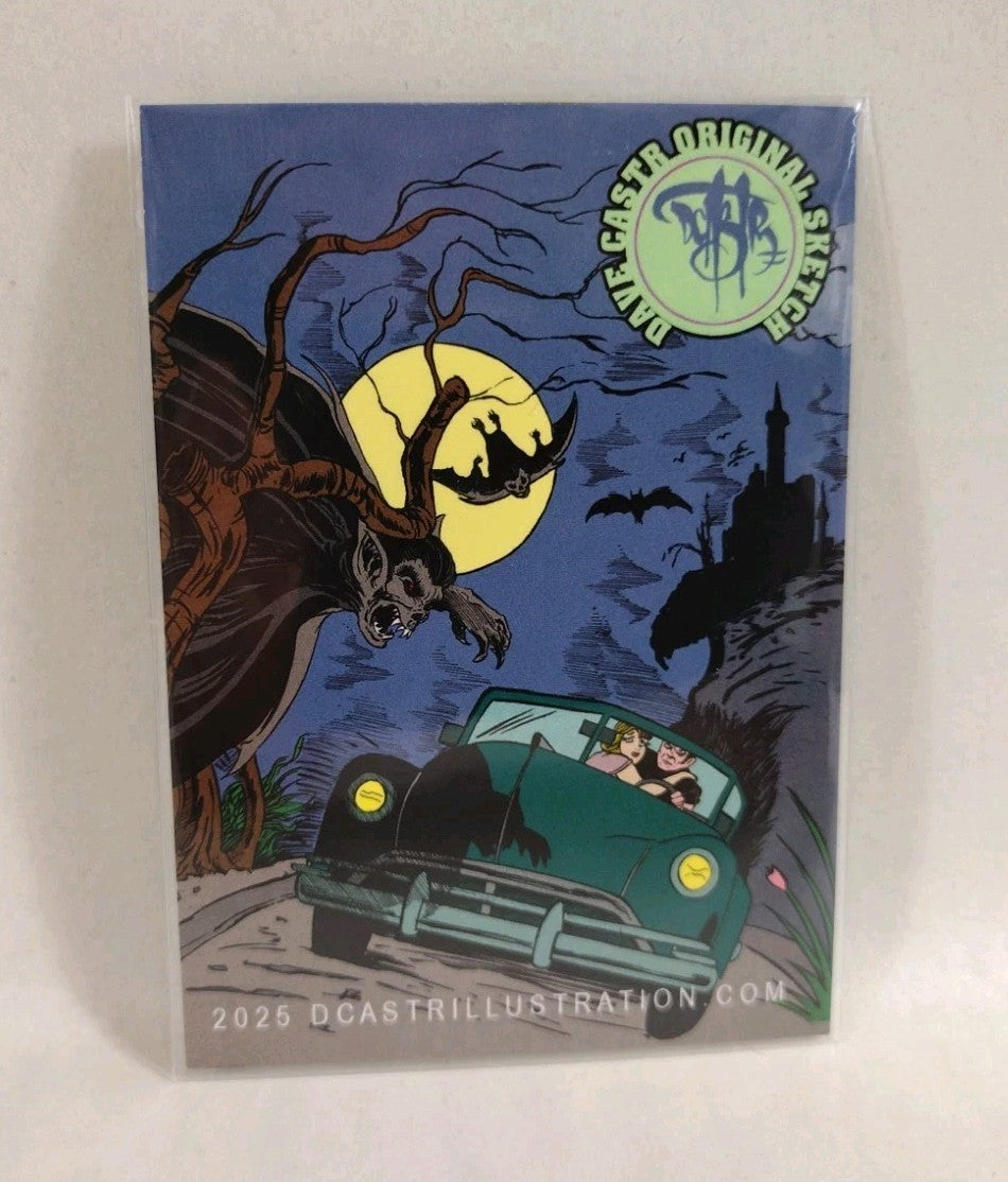 Dave Castr Crusin (2025) OAC Sketch Card W Original Quick Draw McGraw Art 
