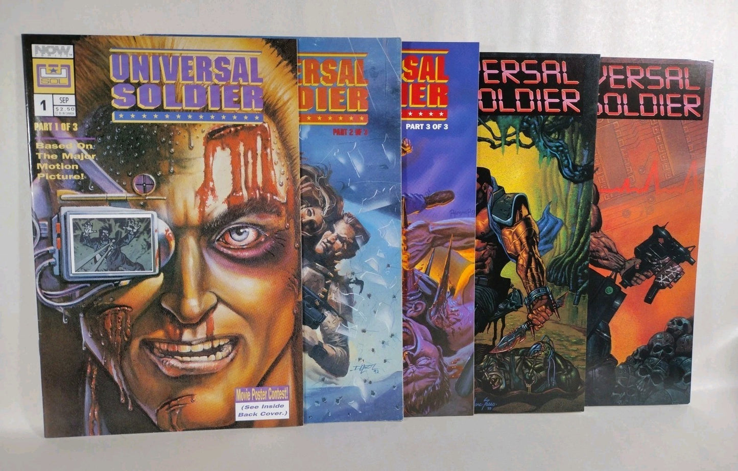 Universal Soldier (1992) Now & Fleetway Comic Set #1 2 3 Max Brewster 1 2 GD-NM
