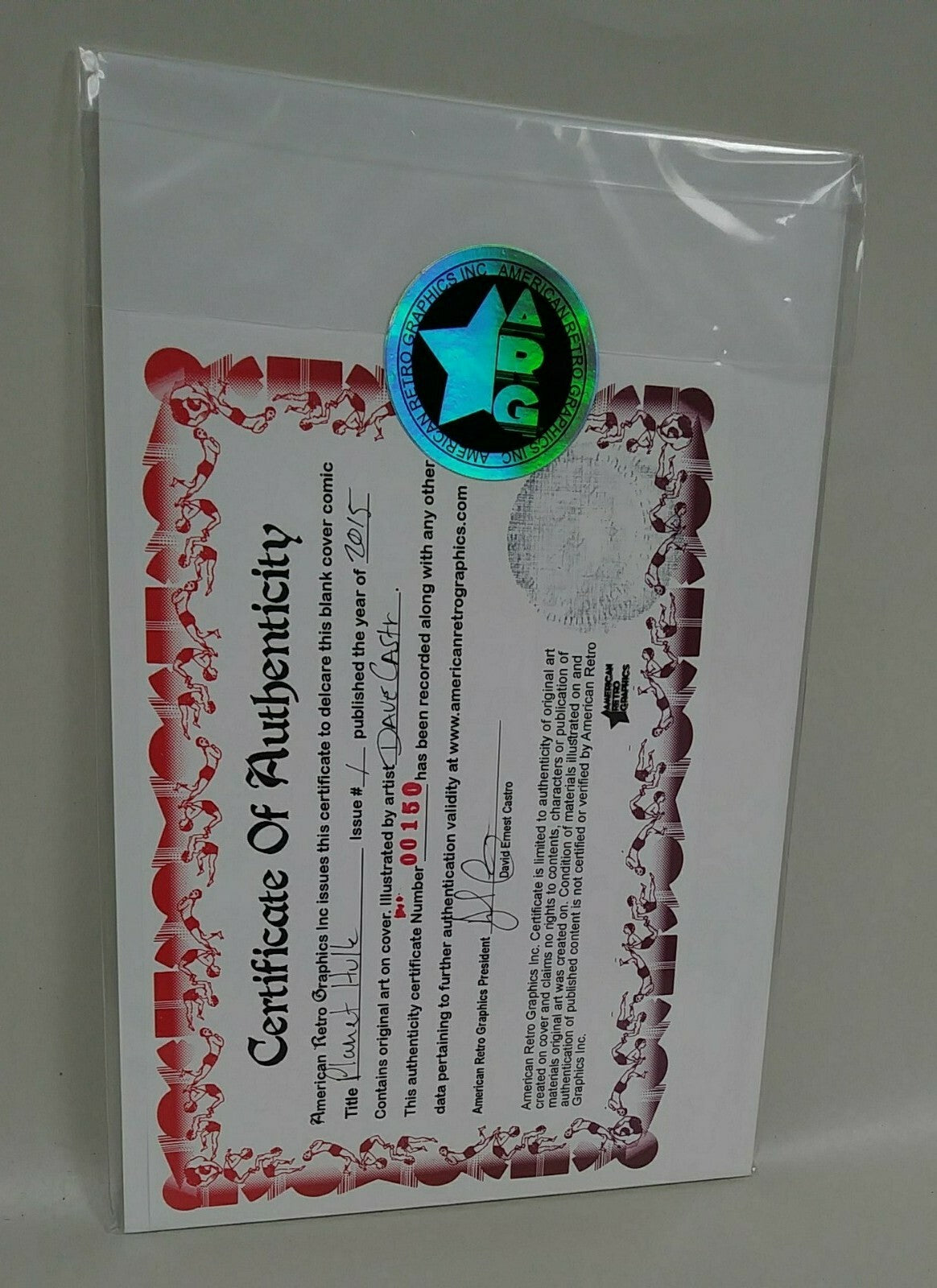 Planet Hulk 1 (2015) Marvel Sketch Cover Variant Comic W Original Dave Castr Art