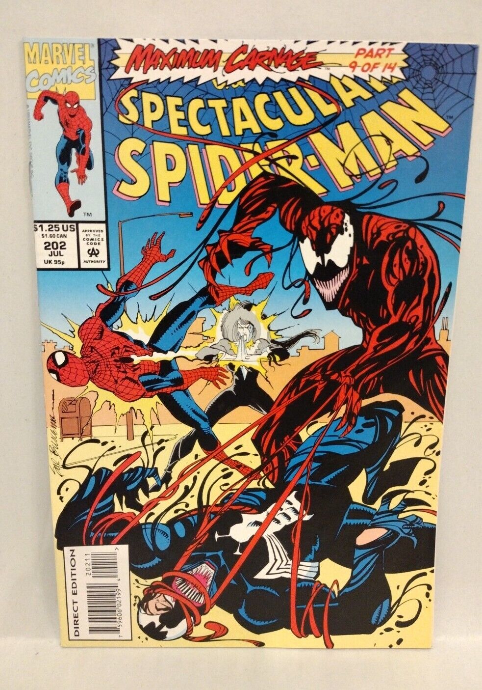 Spectacular Spider-Man (1993) Marvel Comic Lot Set #201 202 203 Maximum Carnage 