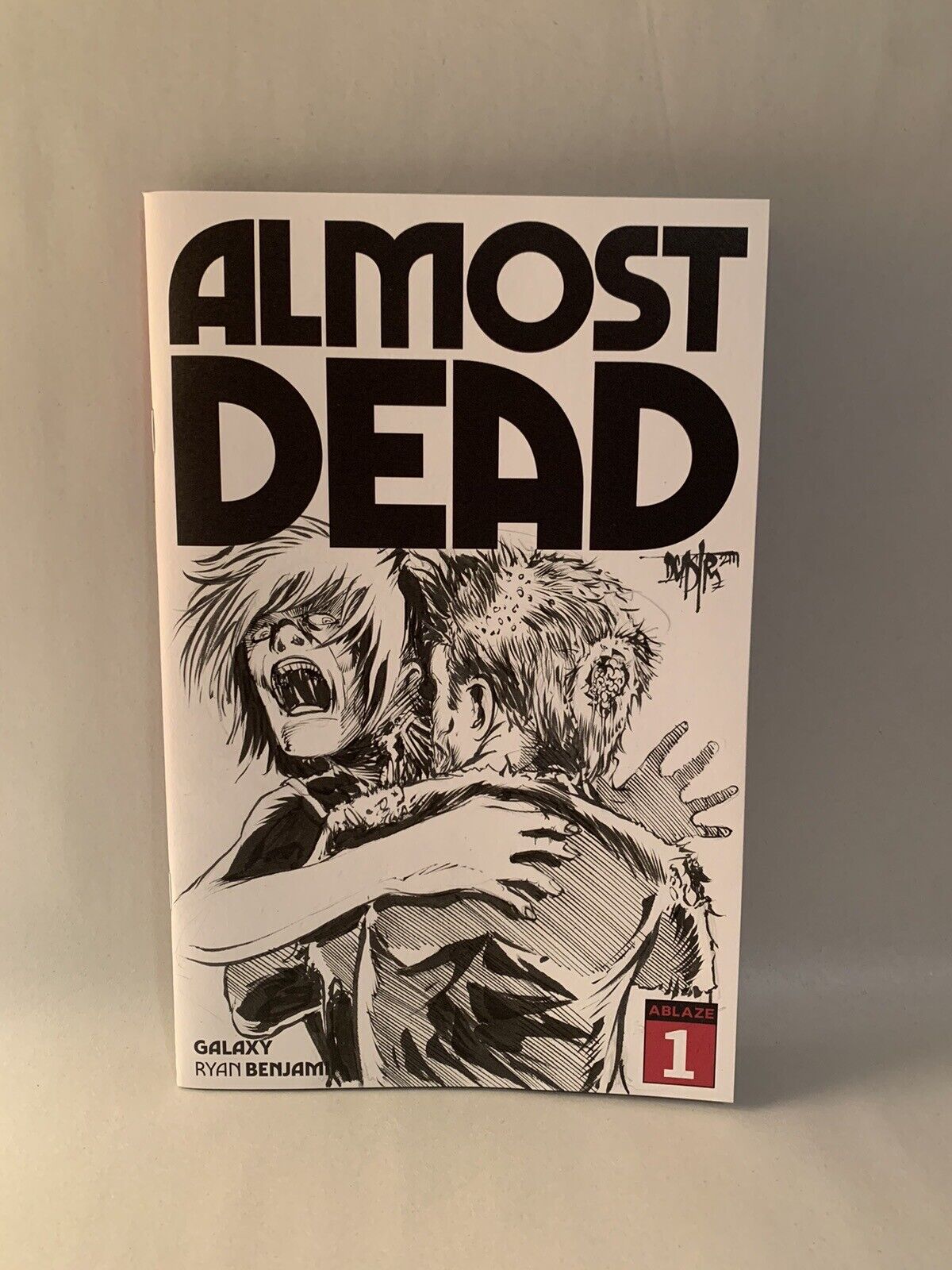 Almost Dead #1 Blank Sketch Cover Comic 2023 W Original DCastr Art